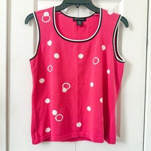 Pink Polka Dot Sleeveless Top